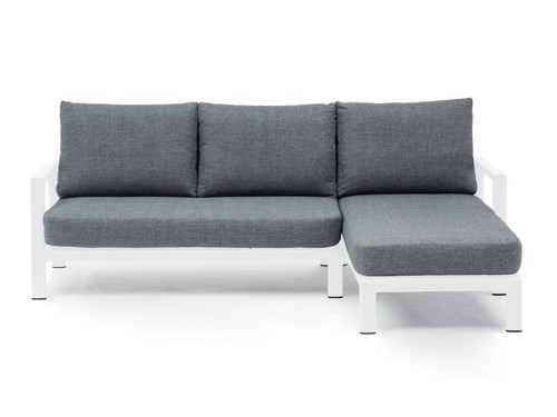 FurnitureOkay Como 2-Piece Aluminium Outdoor Chaise Lounge Setting - White - Picture 1 of 12
