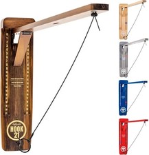 GoSports Hook 21 Wall Mount Ring Swing Game - Play Indoors or Outdoors Brown