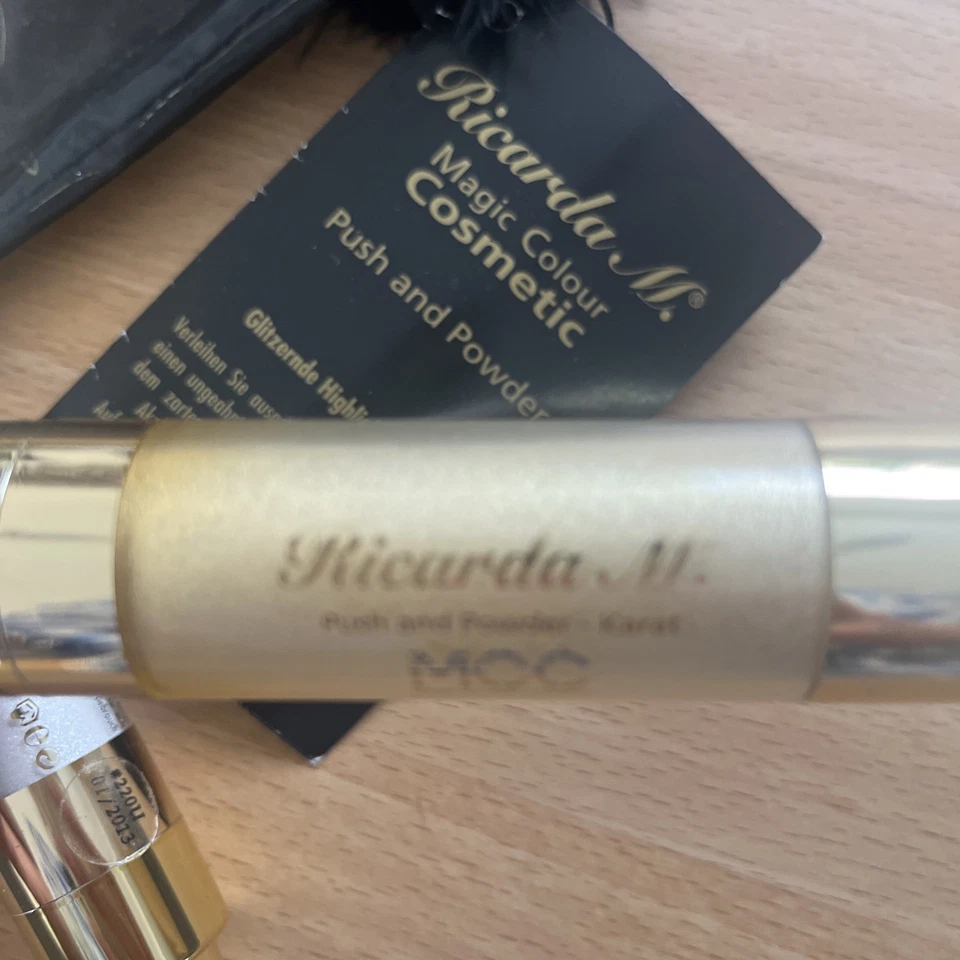 2 x Ricarda M Puder Powder Echthaarpinsel Magic Color Push & Powder NEU OVP - Bild 2 von 4