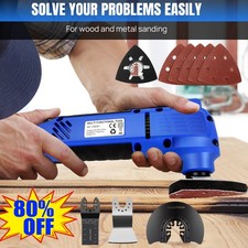230V Electric Oscillating Multi Tool Sander Scraper Saw With Accessories A+++