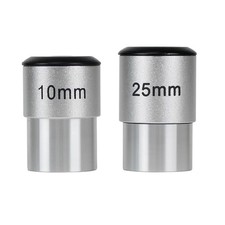 1.25" Telescope Eyepiece 10mm/25mm Coated Optical Glass M28.6x0.6 for Astronomy
