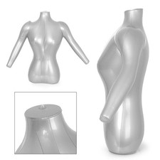 PVC Woman Half Body Arm Inflatable Mannequin Shirt Tee Top Display Torso Model