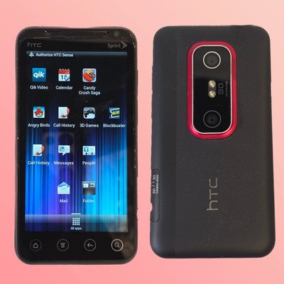 HTC Evo 3D / PG86100 - Black - Rare Smartphone Sprint
