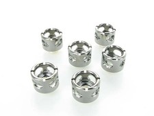 Monsoon Free Center Hardline Compression Fittings 3/8 x 1/2 6 Pack Black Chrome
