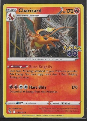 pokemon tcg go 010 078 charizard holo card 10/78 | Fire Rarity Charizard 010/078 Pokmon TCG Holo
