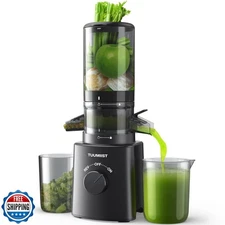 Juicer Machines, TUUMIIST Cold Press Juicer with 4.6'' Large Feed Chute Fit W