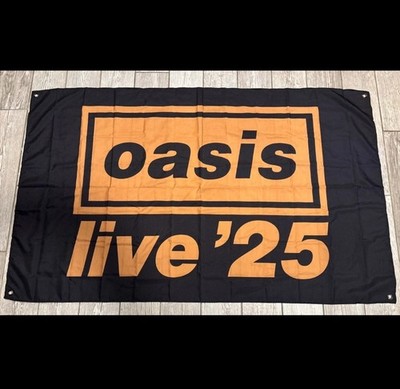 OASIS LIVE 25 WORLD TOUR 2025 MUSIC FLAG 35 X 58 Inches | eBay