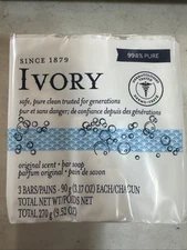 3 Ivory Bar Soap Original Scent 3.17oz EACH NEW SEALED