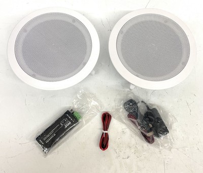 Pyle Audio 6.5'' 2 Way 200W Bluetooth Wall Speakers, White Pair, PDICBT652RD
