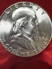 1954 Franklin Silver Half Dollar, Choice to Gem Uncirculated.