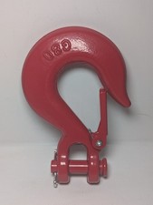 G80 Forged Clevis Slip Hook W Latch Heavy Duty Chain Tow Rigging Hook