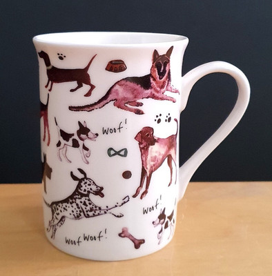 WOOF DOGS FINE CHINA TASSE HUNDETASSE DANDY LINES ENGLAND