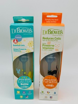 2 Dr Brown's Baby Bottles Special Edition Halloween & Easter New 