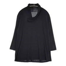 JURGEN LEHL J0191UB437 Thai scarf-style cotton Tops Long T-shirt black 5-083...