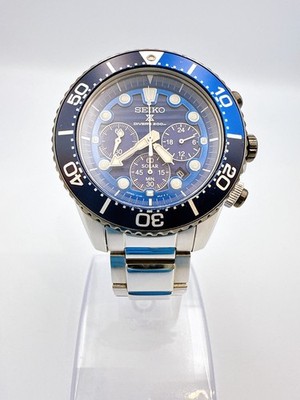 SEIKO Prospex V175-0AD0 Special Blue Chronograph Divers Solar Qz