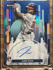 Topps Finest 2025 James Wood RC Auto Finest Autographs FA-JWO Blue /99 Nats