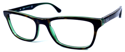 RAY-BAN RB5279 5974 Dark Brown/Green Eyeglasses Frame 53-18-145