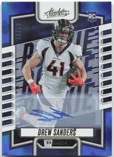 2023 Panini Absolute #177 Drew Sanders Signature Rookies Spectrum Blue #/50