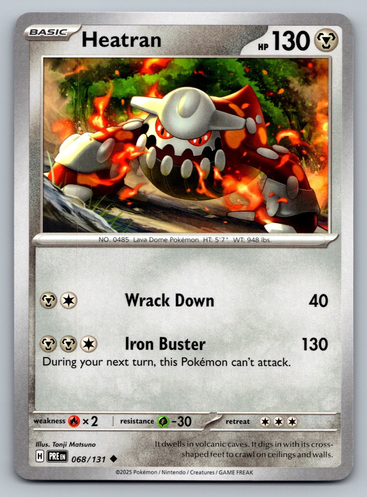 Heatran Normal Uncommon SV: Prismatic Evolutions 068/131 NM