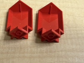 Lego 2X RARE Vintage Red Panel 2345 3x3x6 Corner Wall Part 1584 6060 Knights