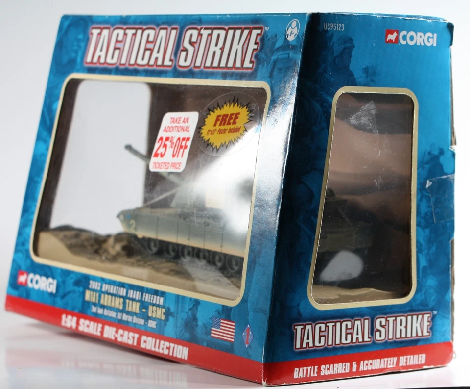 Corgi 1:64 Tactical Strike M1A1 Abrams Tank - USMC Operation 2003 Iraqi Freedom - Image 3 of 4