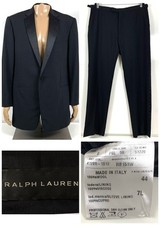 Men  s Ralph Lauren Black Label Tuxedo Suit Black Jacket 34R USA Pants 36x34