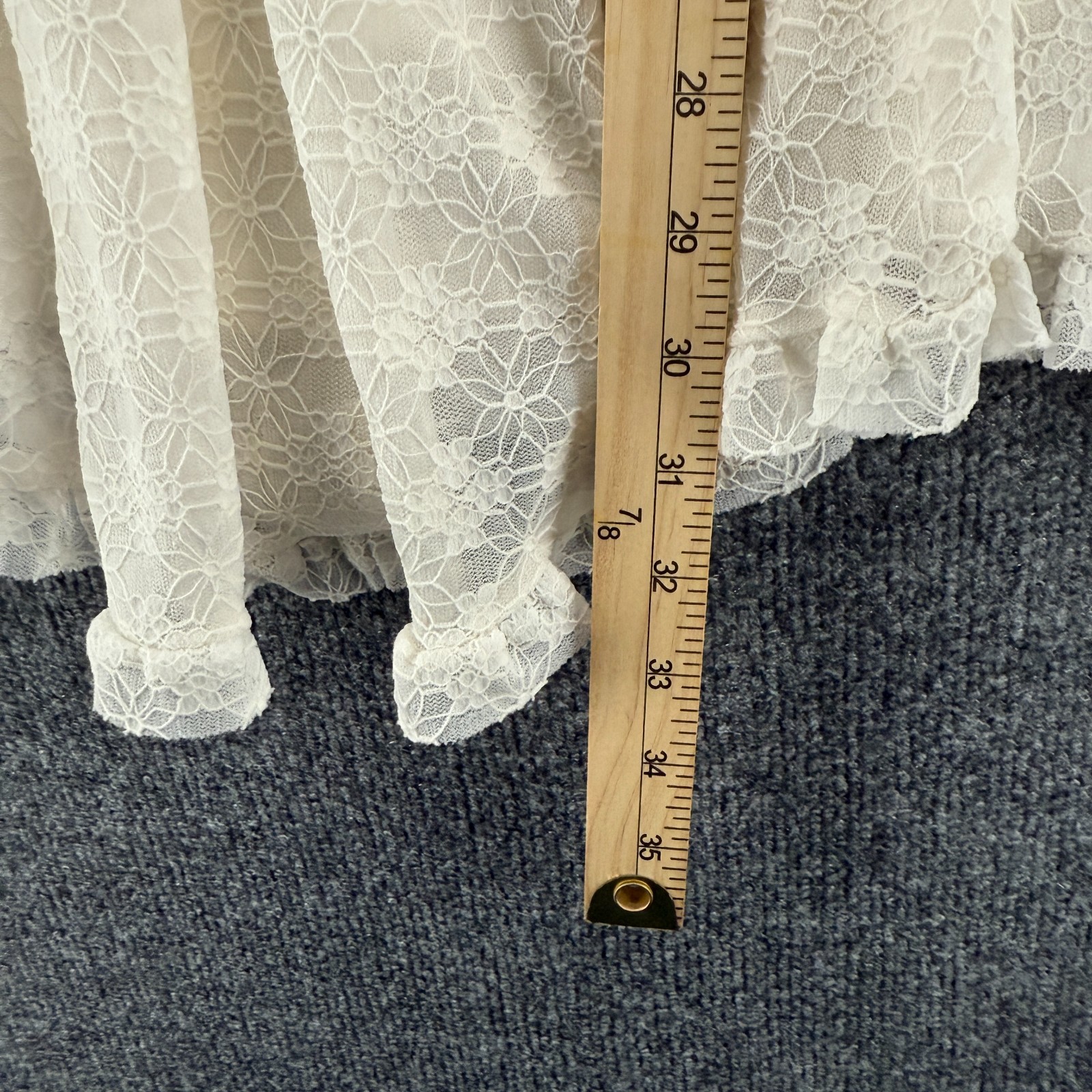 Womens Dress Size M Lace Floral Sleeveless Babydoll Coquette Fairy Cottagecore