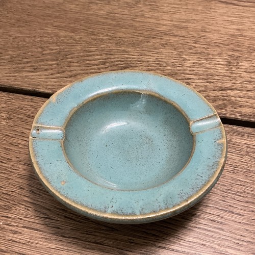 Vintage Studio Pottery Ashtray – Turquoise Glaze