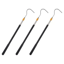 3 Pcs Telescoping Pole with Hook Attic Door Handle Pull Ladder Puller