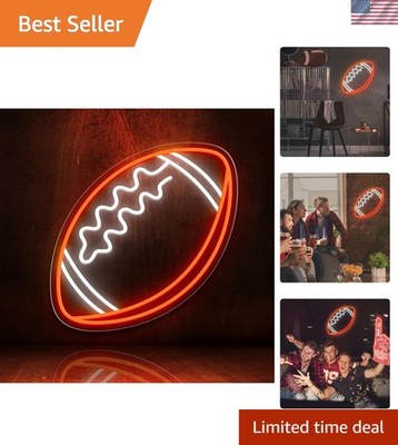Energy-Efficient Football Neon Light - 12.6'' Wall Decor for Sports Lover