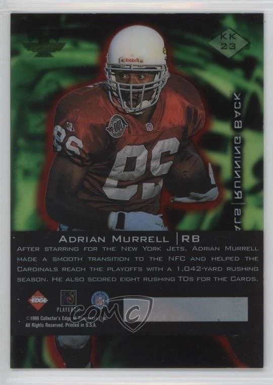 1999 Collector's Edge Triumph K-Klub Missing Serial Number Adrian Murrell #KK23 - Image 2 of 2