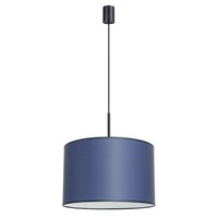 HäNgelampe Stoff Marine Blau E27 Esszimmer L:40 Cm Esstisch Pendelleuchte