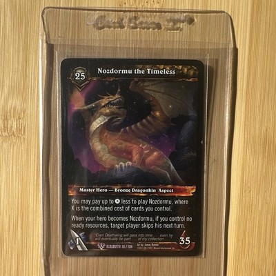 Blizzard World of Warcraft TCG Nozdormu the Timeless Master Hero ELEMENTS 22/220
