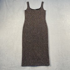 Forever 21 Women's Black glitter shimmer Knit Sleeveless Party Dress, Size M