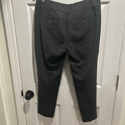 Express Design Studio Pants Women s 6S Gray Editor Straight Flat Front Polyester