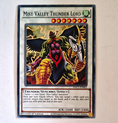 Konami Mist Valley Thunder Lord Synchro Thunder 1. Auflage HAC1-EN063 EN