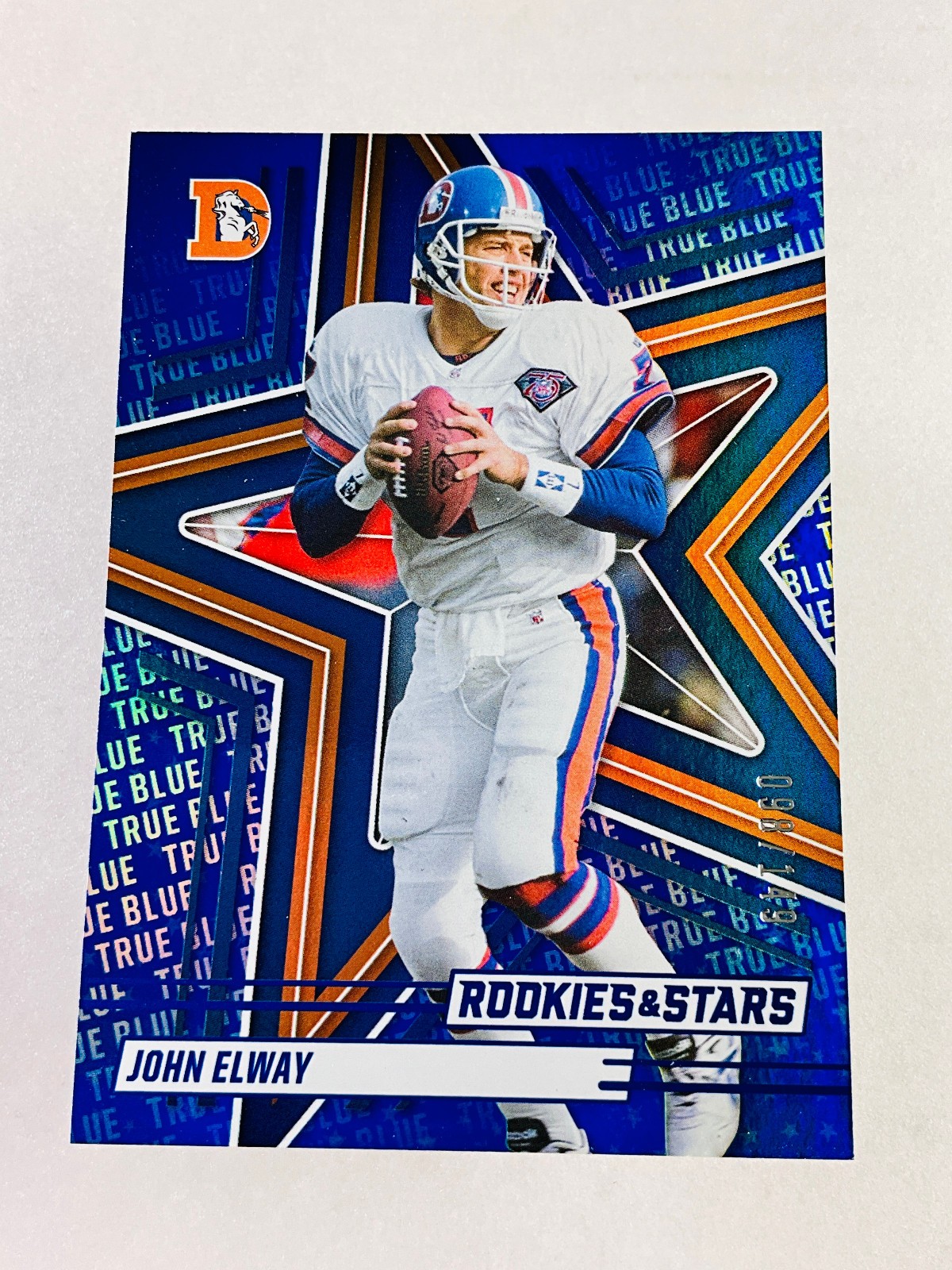 John Elway #/149 True Blue 2025 Panini Rookies & Stars #6 Denver Broncos HOF