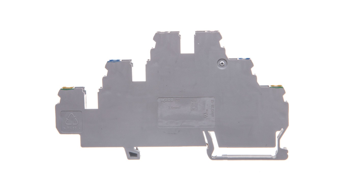 Rail connector 3-level 2.5mm² PE/N/L grey 870-567