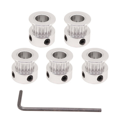 GT2 Timing Belt Pulley 20 Teeth 8Mm Bore for 6Mm Width Belt 5 Pack