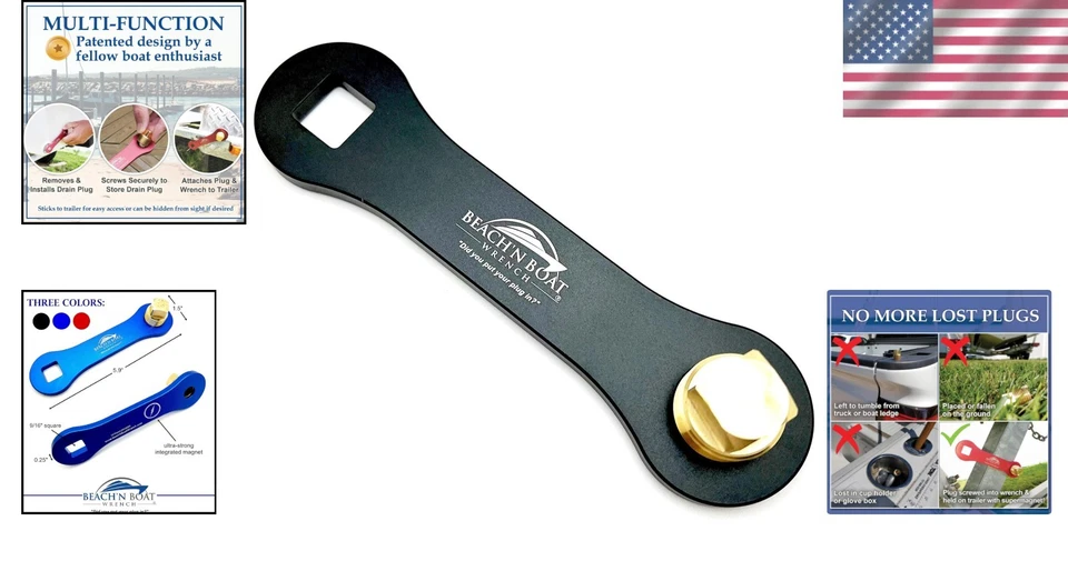 Essential 1/2 Inch NPT Boat Drain Plug Wrench - Lightweight, Corrosion Resistant - Image 2 of 4