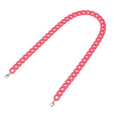 Acrylic Purse Strap,35.4" Matte Bag Chain Replacement Fluorescent Rose Red