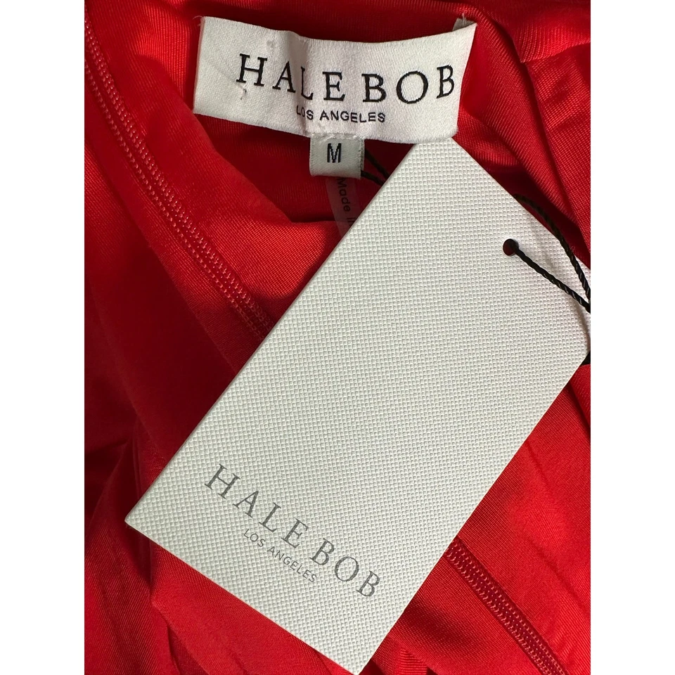 Hale Bob Poppy Red Ferrah Draped Dress size Medium - Image 3 of 4