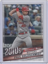 2020 Paul Goldschmidt Topps Decades Best CELEBRATION GOLD SP /100 - PG Cardinals