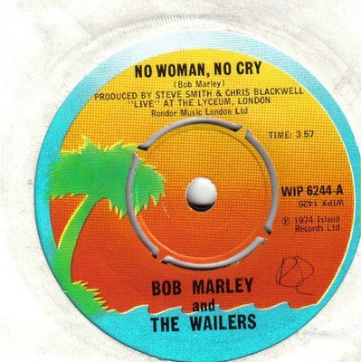 Bob Marley  The Wai - No Woman No Cry - Used Vinyl Record 7 - G8100z