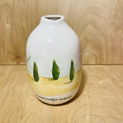 Rae Dunn By Magenta French Sketch Vase Cypress Trees Rare Collectible 5.5inch