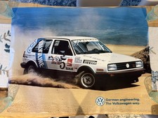 Volkswagen Vw Golf Gti Rally German Engineering Poster Rare Volkswagen Vw Golf Gti Rally German Engineering Poster Rare
