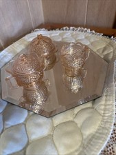 Pink Depression Glass Cameo Ballerina Pattern Junior Tea Set