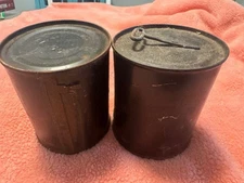 2 CANS 1955 B-2 unit ration Korea Korean War Crackers Candy Jam Burns Associates