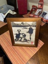 Three Stooges Moe Larry & Curly Playing Football Picture Plaque 12”x10”