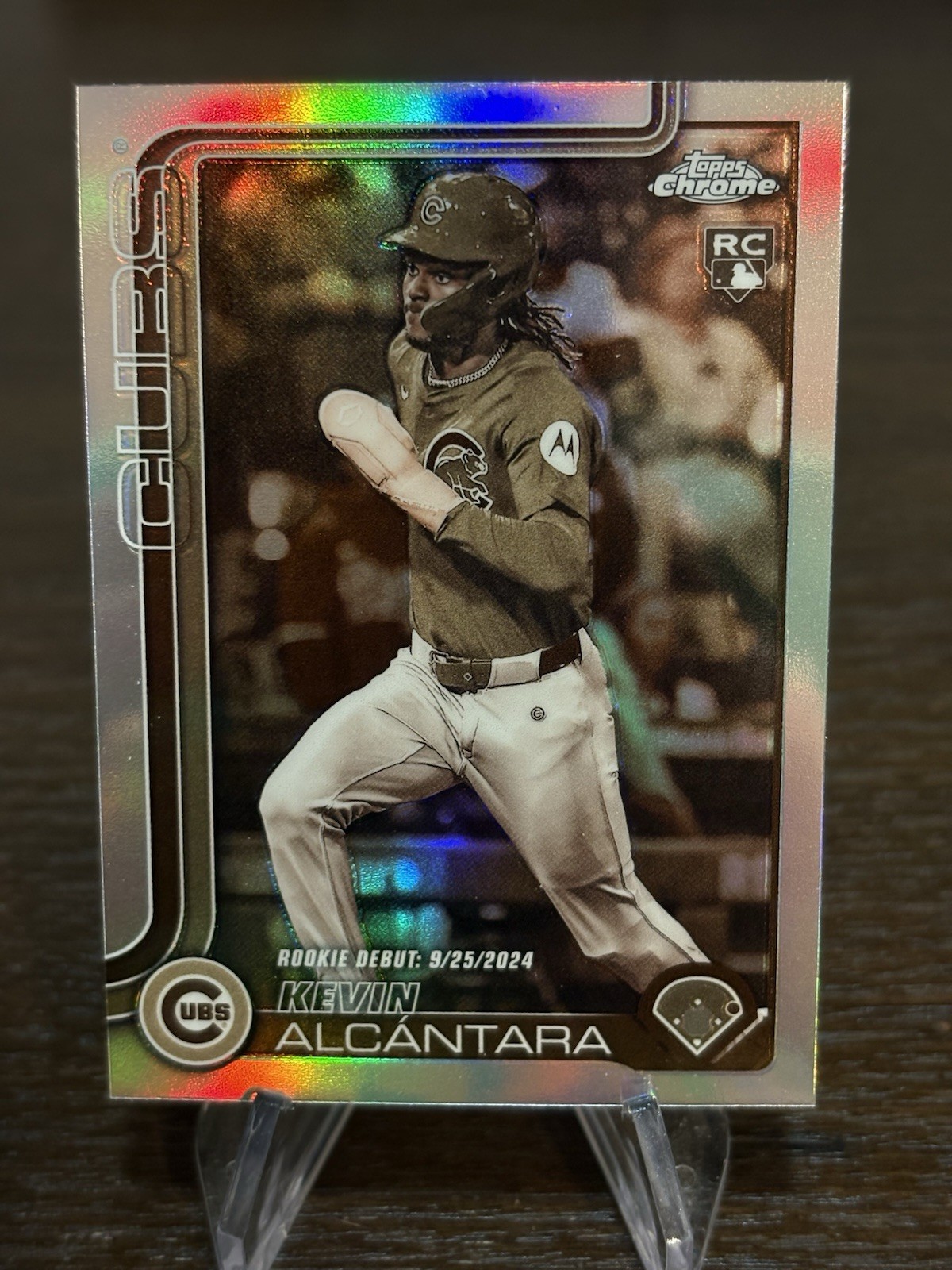 2025 Topps Chrome Update Kevin Alcantara RC SEPIA REFRACTOR - Cubs #USC25